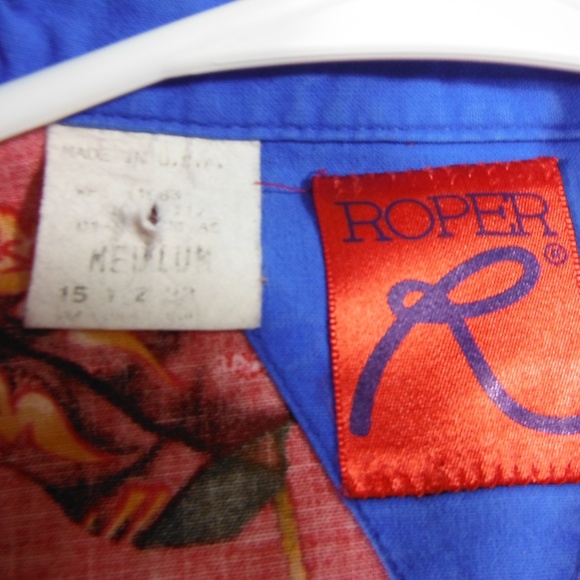 VTG Roper Western Button Down Shirt - Cowboy Boots - Picture 5 of 8